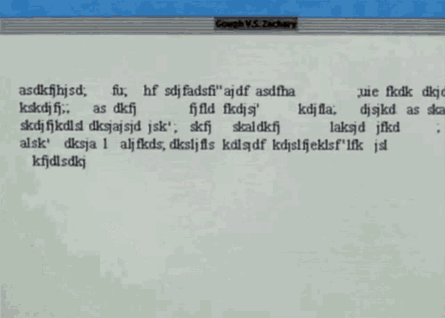 A GIF of Tyra Banks typing on a computer. The screen shows that she has typed complete nonsense.